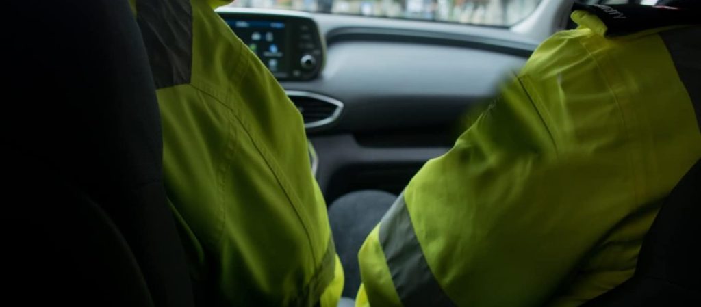 guards on patrol vehicle